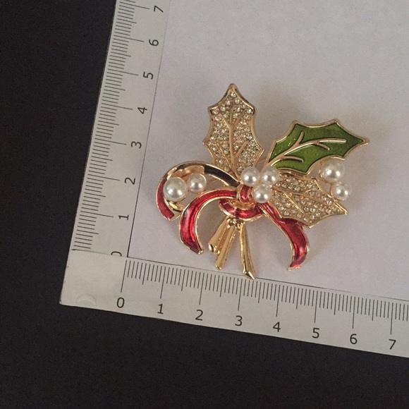 🍏50% OFF/3+...Holly Leaves Christmas Brooch - Picture 11 of 13